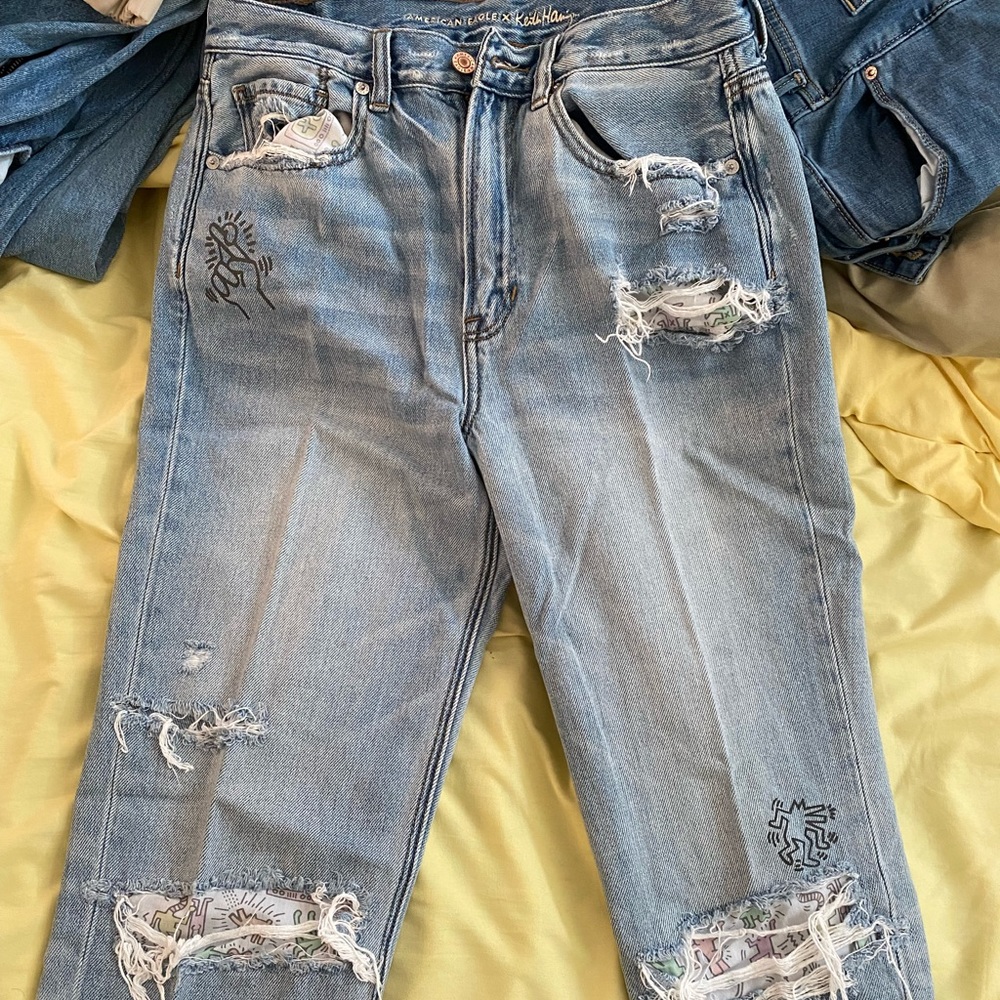 Keith Haring x American Eagle Mom Jeans